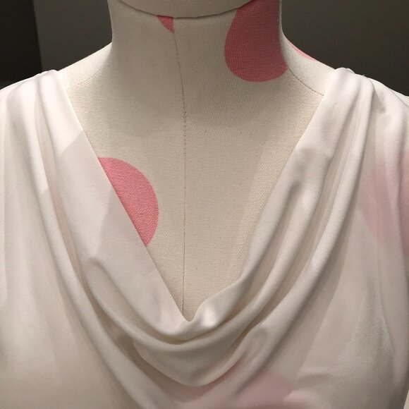 Donna Karan New York Sleeveless Cowl Neck Top in White Size M - Picture 9 of 12